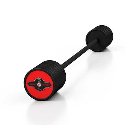 Attēls no Gumijots svara stienis ar fiksētu svaru 1 gab. 55 kg - Marbo Sport