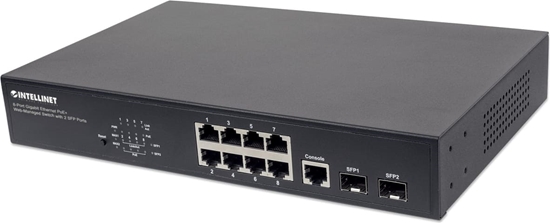 Picture of Intellinet 561167 tīkla pārslēgs Vadīts Gigabit Ethernet (10/100/1000) Power over Ethernet (PoE) Melns