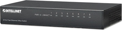 Attēls no Intellinet 8-Port Fast Ethernet Office Switch Fast Ethernet (10/100) Melns