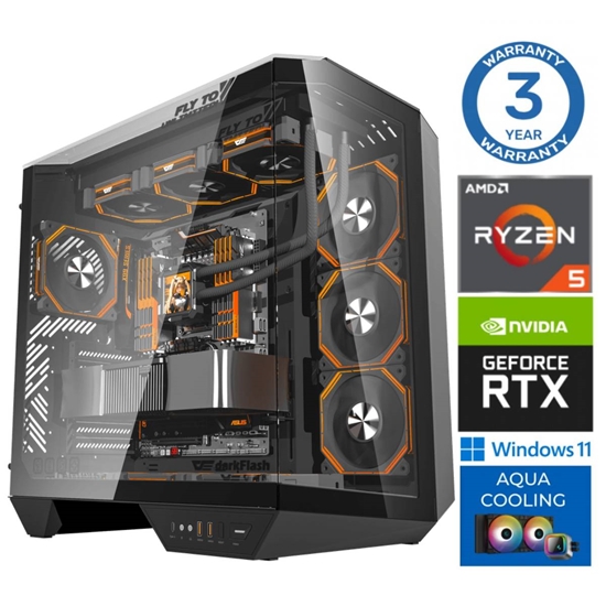 Изображение INTOP AQUA Ryzen 5 9600X 16GB DDR5 1TB SSD M.2 NVME+2TB RTX5070 12GB WIN11