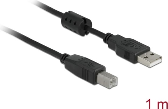 Picture of Kabelis USB2.0 AM > BM, melns, 1.0m, Delock