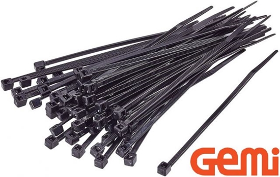 Изображение Kabeļu savilces  3,6x150mm (100gab) melnas GEMI