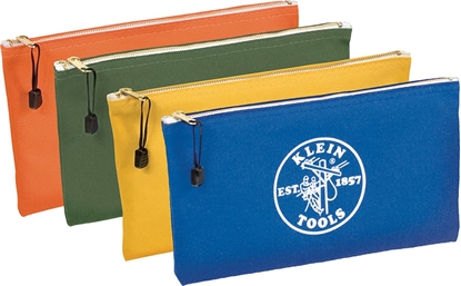 Picture of Klein Tools 5140 Stoff-Reißverschlusstasche, Canvas, Oliv/Orange/Blau/Gelb, 4er-Pack