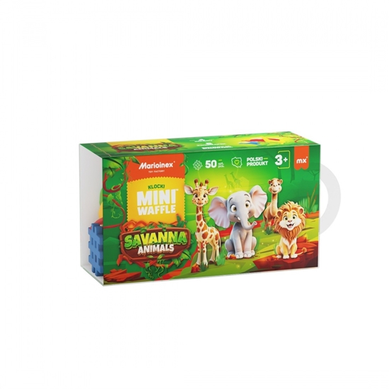 Изображение Klocki Mini Waffle - Animals Savanna 50 elementów