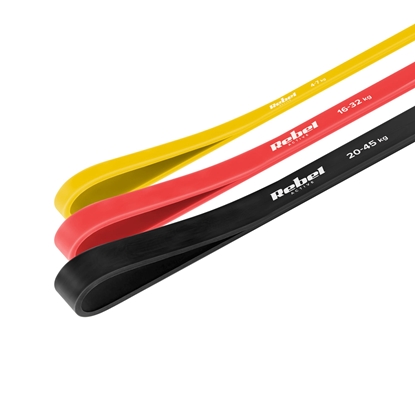 Attēls no Lateksa vingrošanas jostu komplekts - Power Band PLs-1, 4-32 kg, 3 gumy,  REBEL ACTIVE