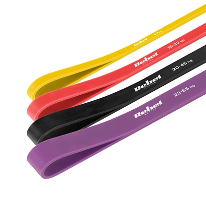 Attēls no Lateksa vingrošanas jostu komplekts - Power Band PLs-2, 4-45 kg, 4 gumy,  REBEL ACTIVE