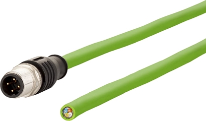 Picture of Metz Connect Anschlussleitung M12 Stecker 4-polig D-kodiert, 5 m