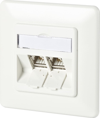 Picture of Metz Connect C6Amodul 2 Port 180°M UP-Dose, reinweiß RAL9010