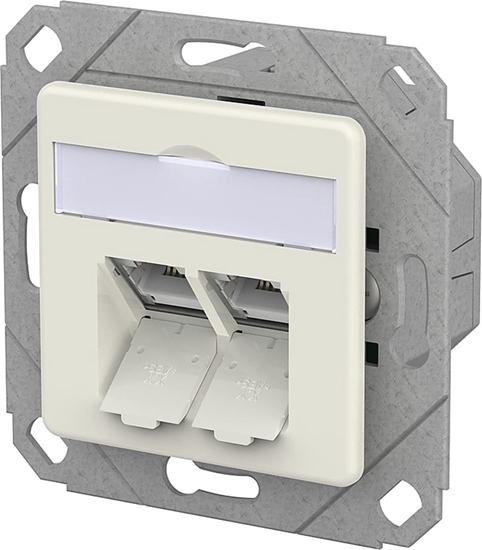 Picture of Metz Connect E-DAT C6A IDC Dose, 2 Port, UPk, reinweiß