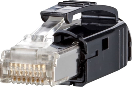 Picture of Metz Connect E-DAT Industry IP20 RJ45 plug black, mit Tülle schwarz