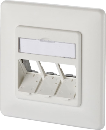 Picture of Metz Connect Keystone Anschlussdose UP 3 Port unbestückt reinweiß