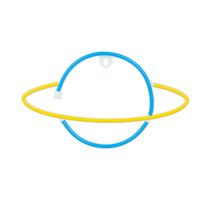 Picture of Neon LED Light SATURN yellow blue Bat + USB FLNE11