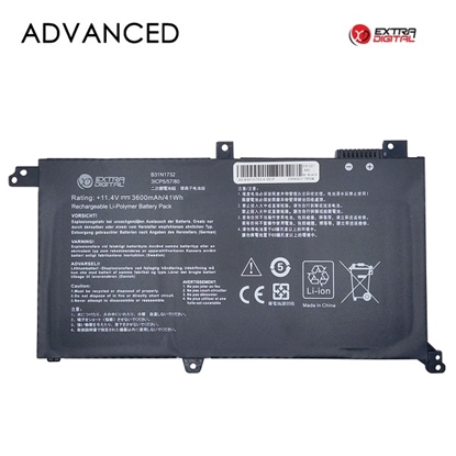 Attēls no Notebook Battery ASUS B31N1732, 3600mAh, Extra Digital Advanced