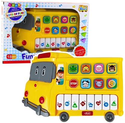 Изображение Pianinko Elektryczne Edukacyjne Dla Malucha Autobus óty LEAN Toys