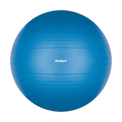 Attēls no Rehabilitācijas vingrošanas bumba 55 cm ar rokas pumpi, zila, REBEL ACTIVE