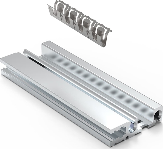 Picture of Schroff EuropacPRO EMC Shielding Kit, Cover Plate to Horizontal Rail, Stainless Steel, 84 HP, 10 Pieces