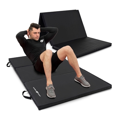 Picture of Stabils, saliekams paklājiņš ar Velcro stiprinājumu, 180 x 90 x 5 cm, melns - Marbo Sport