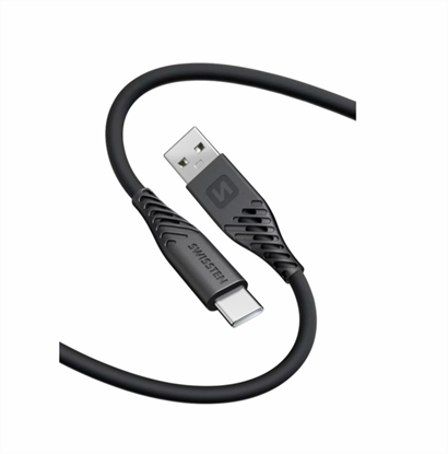 Attēls no Swissten Soft Silicone USB - USB-C 60W Data and Charging Cable 0.4m