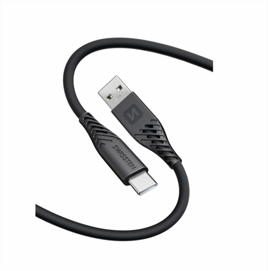 Picture of Swissten Soft Silicone USB - USB-C 60W Data and Charging Cable 0.4m