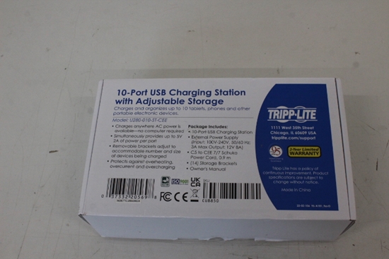 Picture of Tripp Lite 10 Port USB Charging Station with Adjustable Storage | U280-010-ST-CEE | UNPACKED, SCRATCHED