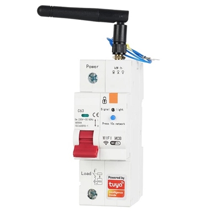 Attēls no TUYA Smart Circuit Breaker, 1P, Wi-Fi, RS485, 63A