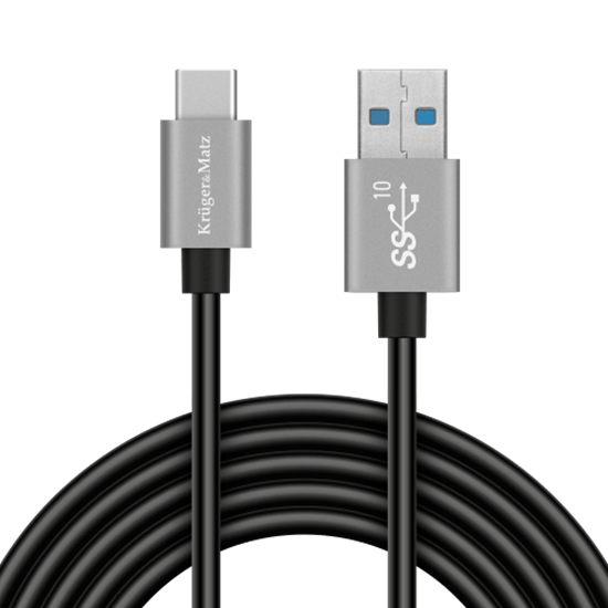 Изображение USB – USB Type-C 10 Gbps savienotājkabelis (1 m) – Kruger & Matz Basic sērija