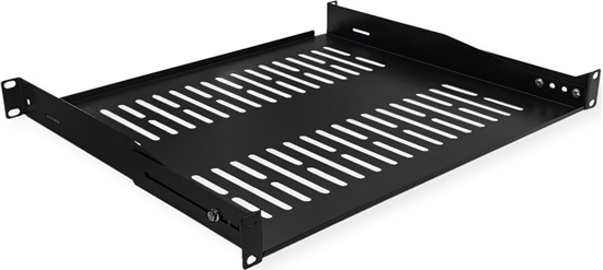 Picture of Value 19"-Fixed Shelf, 440 x 400mm, max. 25kg, 1U, U-Shape, black