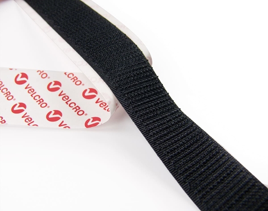 Picture of Velcro ® Klettband Selbstklebend, Haken & Flausch 20mm x 50cm Schwarz
