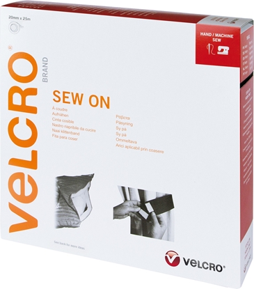 Attēls no Velcro ® Klettband zum Aufnähen, Haken & Flausch 20mm x 25m Beige (215)