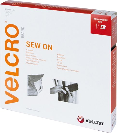 Picture of Velcro ® Klettband zum Aufnähen, Haken & Flausch 30mm x 10m Weiß