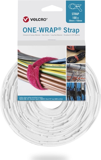Picture of Velcro ® One Wrap® Strap 20mm x 150mm, 100 Stück, weiß