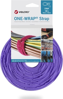 Изображение Velcro ® One Wrap® Strap 25mm x 300mm, 100 Stück, violett