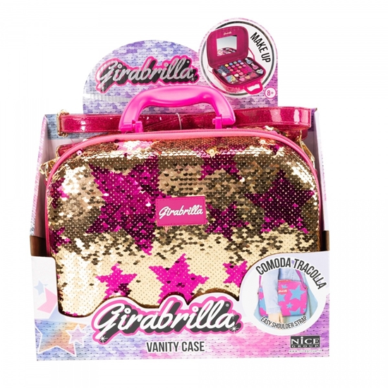 Изображение Walizka Make Up Girabrilla złota z gwiazdkami