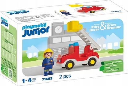 Изображение Zestaw z figurką Junior 71683 Wóz strażacki z drabiną