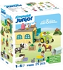 Picture of Figurka Playmobil Zestaw z figurkami Junior 71656 Przygoda na gospodarstwie z traktorem, przyczep i zwierztami