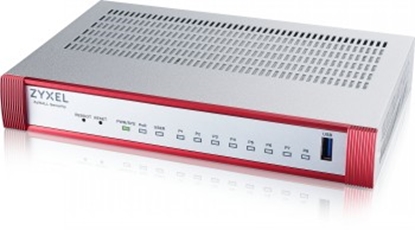 Picture of ZYXEL USG FLEX 100 HP, 7 GIGABIT USER-DEFINABLE PORTS, 1*1G POE+, 1*USB WITH 1 YR GOLD SECURITY PACK