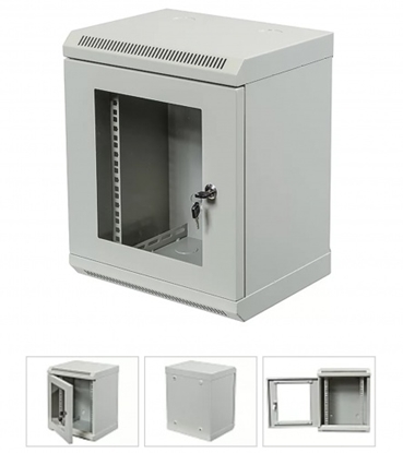 Picture of 9U 10-collu sienas komutācijas skapis / 420×348×280 mm / pelēks / salikts