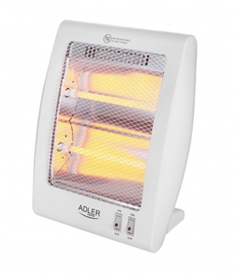 Изображение Adler | Heater | AD 7709 | Halogen Heater | 800 W | Number of power levels 2 | White