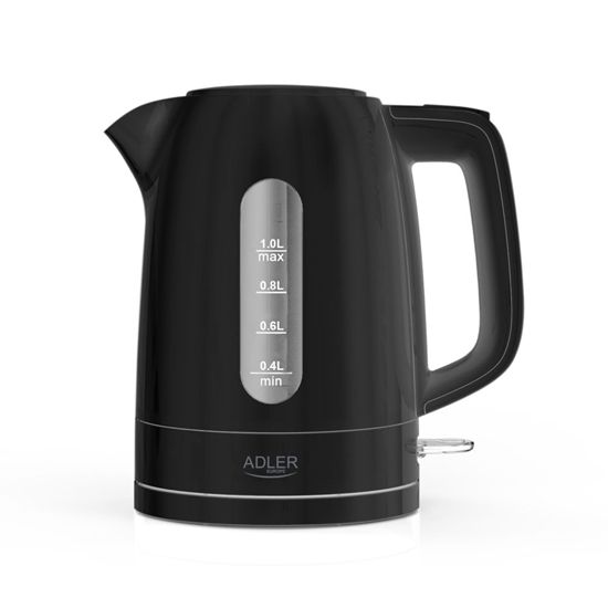 Изображение Adler Kettle | AD 1380b | Electric | 2200 W | 1 L | Polypropylene | 360° rotational base | Black