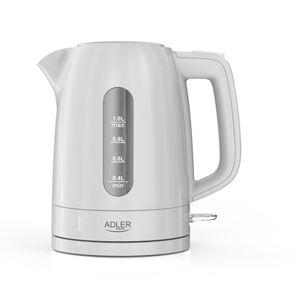 Picture of Adler Kettle | AD 1380w | Electric | 2200 W | 1 L | Polypropylene | 360° rotational base | White