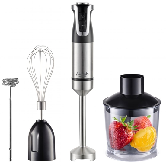 Picture of Adler | AD 4627 | Hand Blender Set | 1800 W | Number of speeds 20 | Turbo mode | Chopper | Stainless Steel/Black