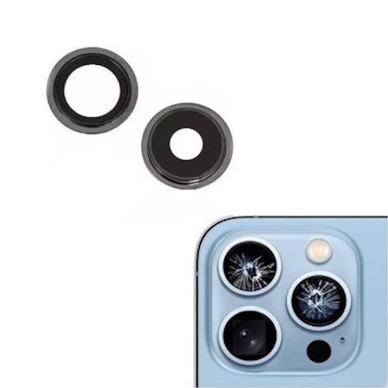 Picture of Aizmugurējās kameras stikla komplekts ar rāmi preks iPhone 13 Pro, 13 Pro Max 2 gab. Graphite ORG