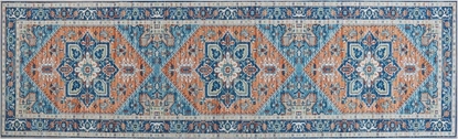 Изображение Beliani Dywan 60 x 200 cm niebiesko-pomaraczowy RITAPURAM!