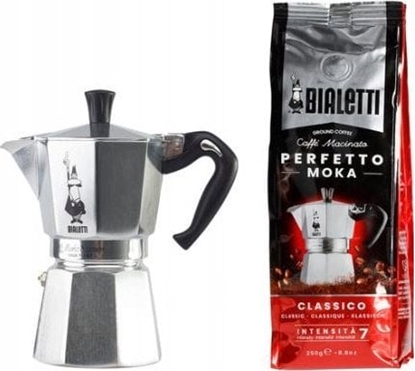 Изображение Bialetti Zestaw Moka Express 6tz + kawa Perfetto Moka Classico 250g