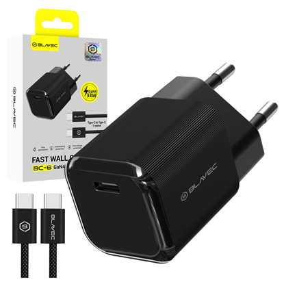 Attēls no Blavec Wall charger BC-6 GaN4 - Type C - PD QC 33W