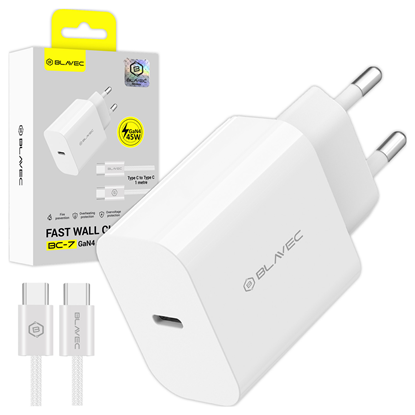 Attēls no Blavec Wall charger BC-7 GaN4 - Type C - PD QC 45W