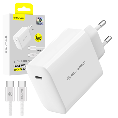 Attēls no Blavec Wall charger BC-8 GaN4 - Type C - PD QC 65W