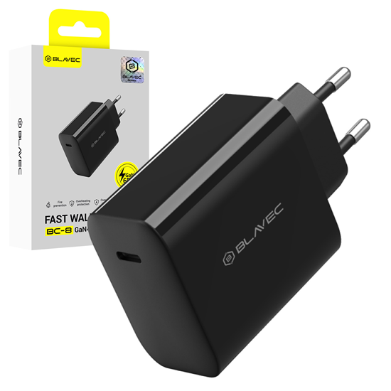 Изображение Blavec Wall charger BC-8 GaN4 - Type C - PD QC 65W