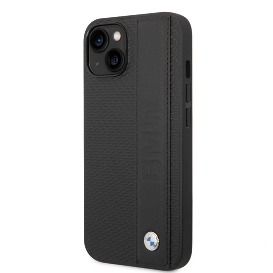 Изображение BMW - BMW Signature Leather Big Logo Case for iPhone 14 Plus Black