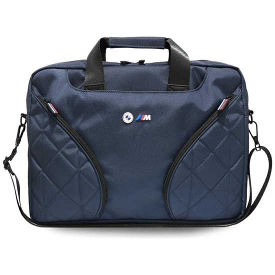 Изображение BMW Nylom Pockets & Metal Logo 16" Laptop Bag Navy Blue